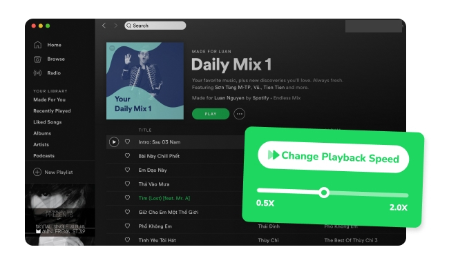 change spotify playback speed