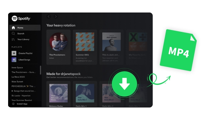 convert Spotify music to MP4 