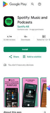 download Spotify apk google play