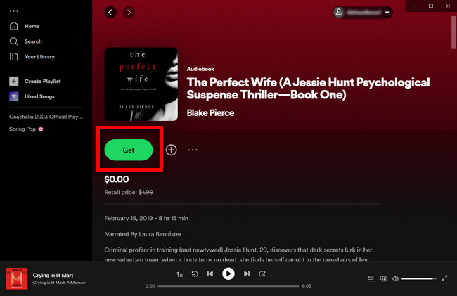 get audiobook on spotify