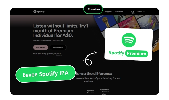Free Get Spotify Premium with Eevee Spotify IPA