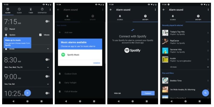 Google Klok Spotify Alarm