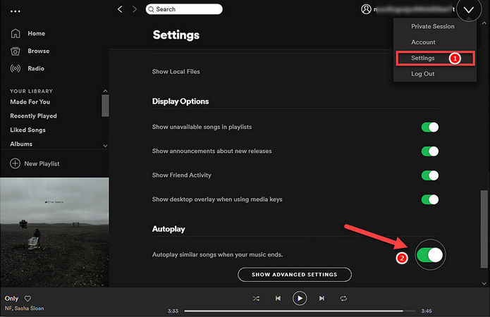 Turn Off spotify Autoplay on windows mac