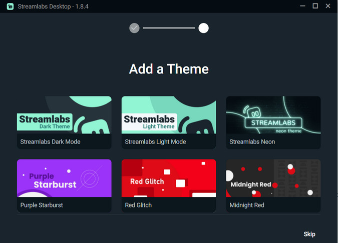 Add a Theme to Streamlabs