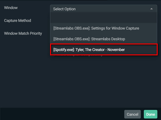 how to add spotify to streamlabs obs