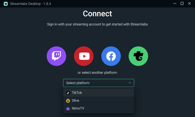 log in streamlabs