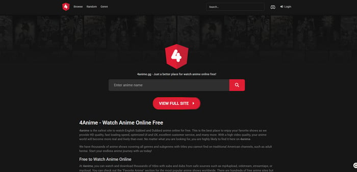 Free Unblocked Anime Website 4Anime