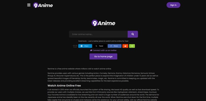 Free Unblocked Anime Website 9Anime