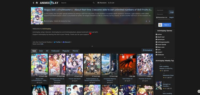 Free Unblocked Anime Website Animixplay