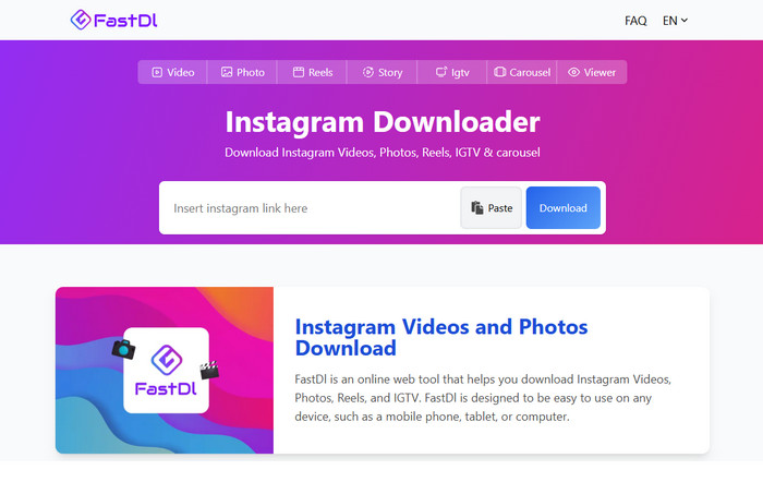 fastdl.app online free instagram video downloader