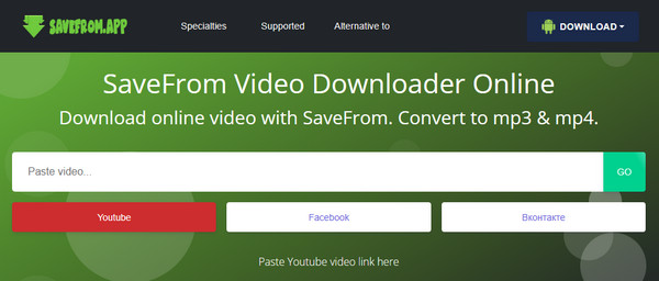 SaveFrom Video Downloader Online