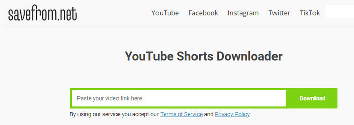 savefrom.net: online YouTube Shorts Downloader