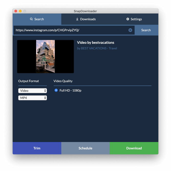 SnapDownloader Instagram Video Downloader