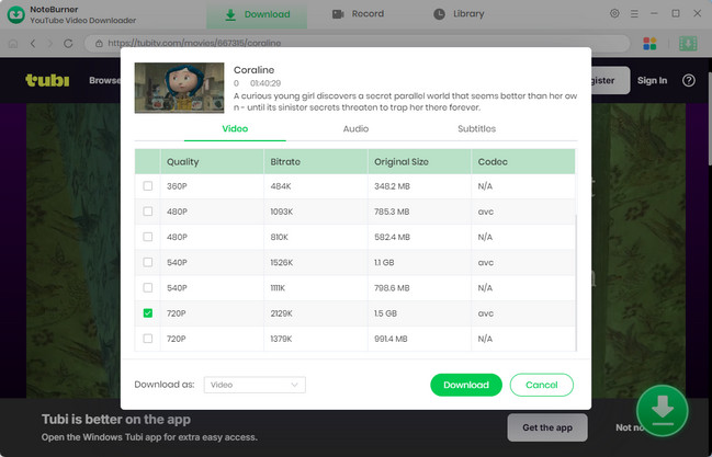 advanced settings for tubi