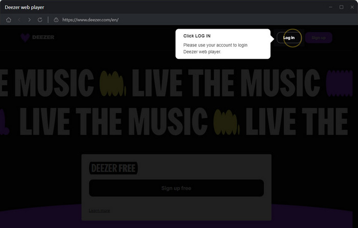 choose deezer web player