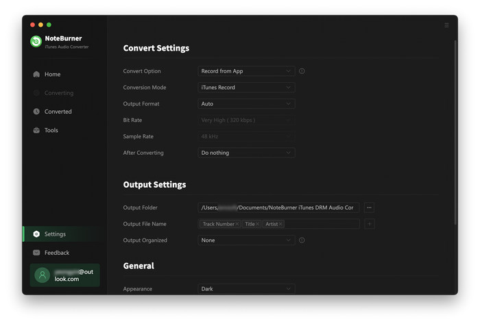 set output format