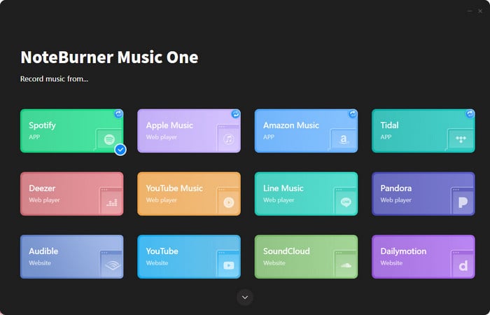 NoteBurner Music One Interface