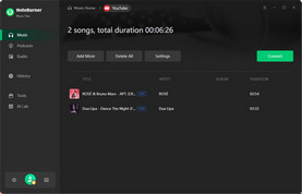 start conversion