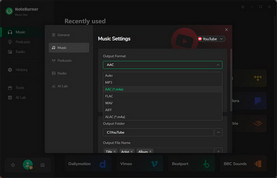 Set M4A Output Format