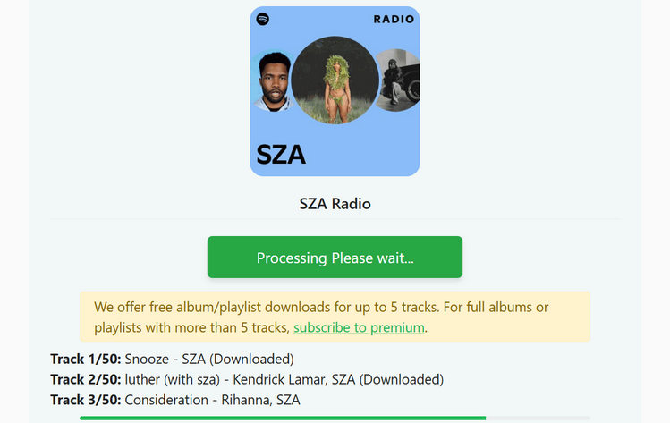 Spotidown interface