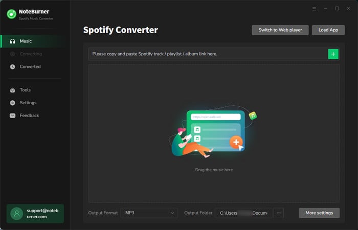 noteburner spotify music converter youtube