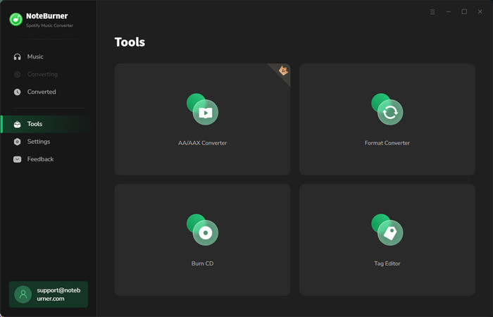 Screenshots of NoteBurner Spotify Music Converter for Windows