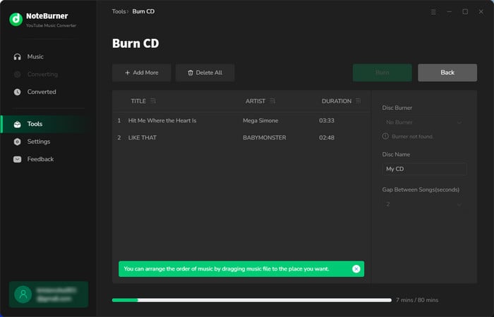 Burn CD