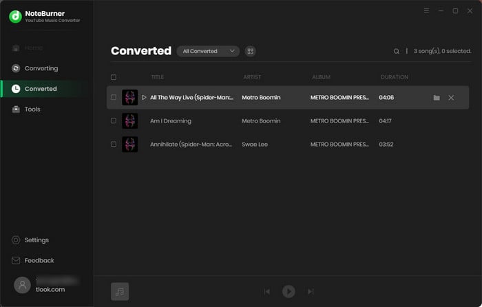 converted youtube music
