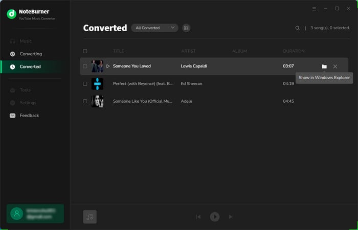 converted youtube music