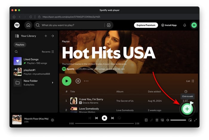 add spotify music