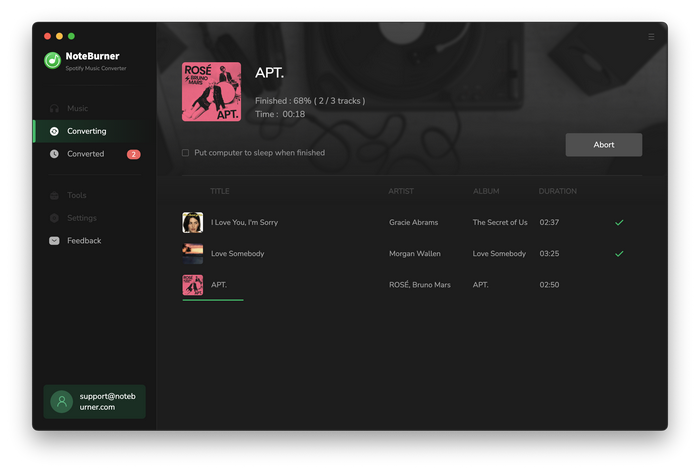 convert spotify music